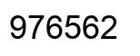 Number 976562 black image