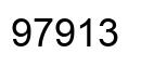 Number 97913 black image