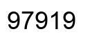 Number 97919 black image