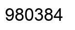 Number 980384 black image