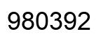 Number 980392 black image