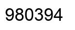 Number 980394 black image