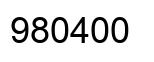 Number 980400 black image