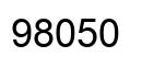 Number 98050 black image