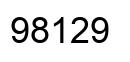 Number 98129 black image