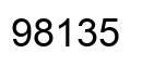 Number 98135 black image