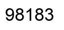 Número 98183 imagen negro