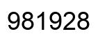 Number 981928 black image