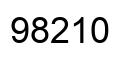 Number 98210 black image