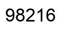 Número 98216 imagen negro