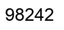 Number 98242 black image