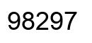 Number 98297 black image