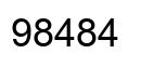 Número 98484 imagen negro