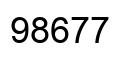 Number 98677 black image