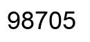 Number 98705 black image