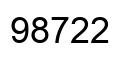 Número 98722 imagen negro
