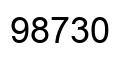 Número 98730 imagen negro