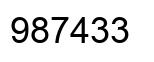Número 987433 imagen negro