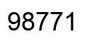 Number 98771 black image