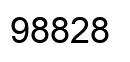 Number 98828 black image
