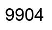Número 9904 imagen negro