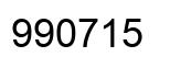 Number 990715 black image