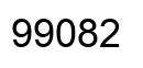Number 99082 black image