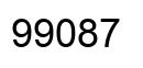Número 99087 imagen negro