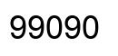 Number 99090 black image