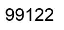 Number 99122 black image