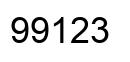 Number 99123 black image