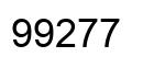 Number 99277 black image