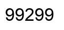 Number 99299 black image