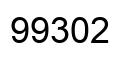 Number 99302 black image