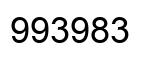Number 993983 black image