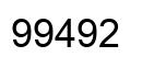 Number 99492 black image