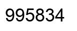 Number 995834 black image