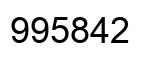 Number 995842 black image
