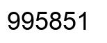 Number 995851 black image