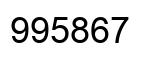 Number 995867 black image
