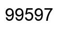 Number 99597 black image
