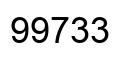 Number 99733 black image