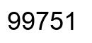Number 99751 black image