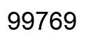 Number 99769 black image