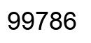 Number 99786 black image