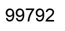 Number 99792 black image