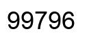 Number 99796 black image