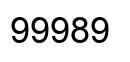 Number 99989 black image