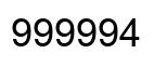 Número 999994 imagen negro