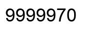 Número 9999970 imagen negro